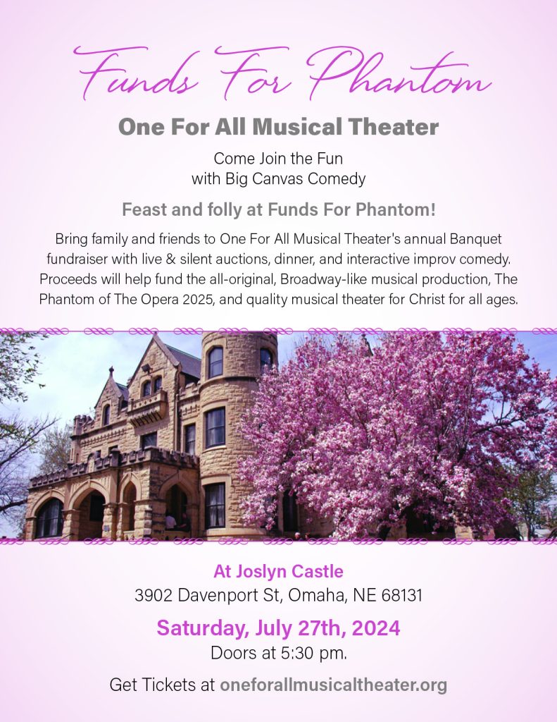 Invitation to a musical theater event at Ansel's Castle on July 27th, 2024.